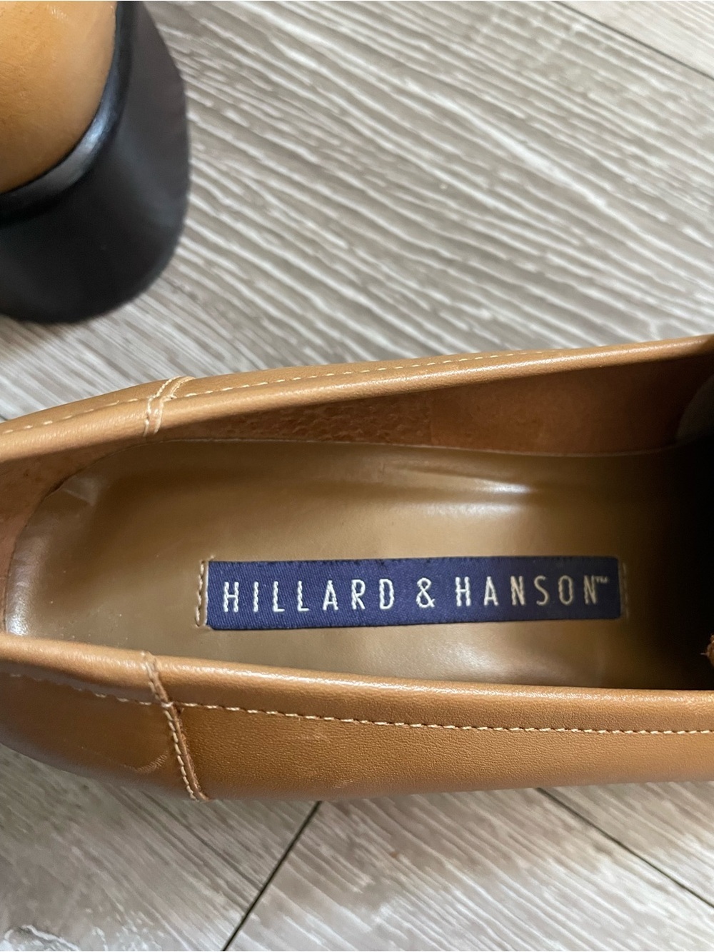 90s Y2K Vintage Hillard & Hanson Leather Penny Loafer Chunky Block Heel - Picture 8 of 10